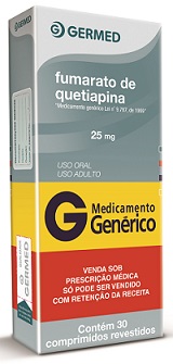 QUETIAPINA 25MG CX 30 COMP GERMED