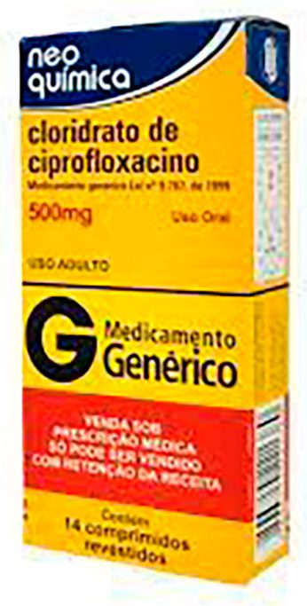 CIPROFLOXACINO 500MG CX 14 COMP NEO QUIMICA