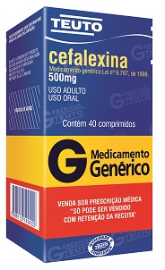 CEFALEXINA 500MG CX 040 COMP TEUTO