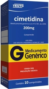 CIMETIDINA 200MG CX 10 COMP TEUTO