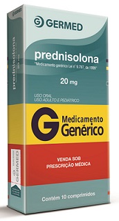 PREDNISOLONA 20MG CX 10 COMP GERMED