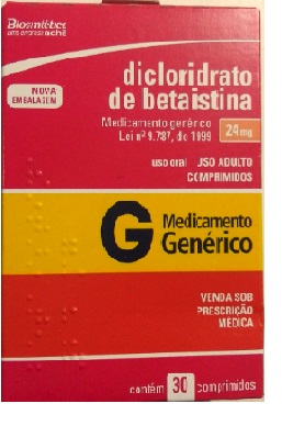 BETAISTINA 24MG CX 30 COMP ACHE