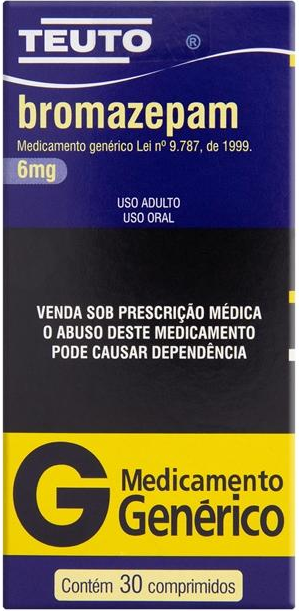 BROMAZEPAM 6MG CX 30 COMP TEUTO