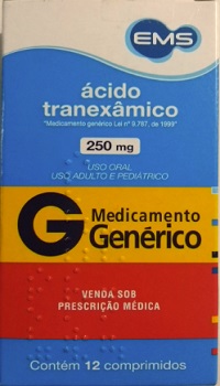 ACIDO TRANEXAMICO 250MG CX 12 COMP EMS