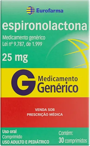 ESPIRONOLACTONA 25MG CX 30 COMP EUROFARMA