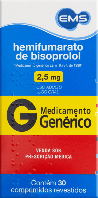 BISOPROLOL 2,5MG CX 30 COMP EMS