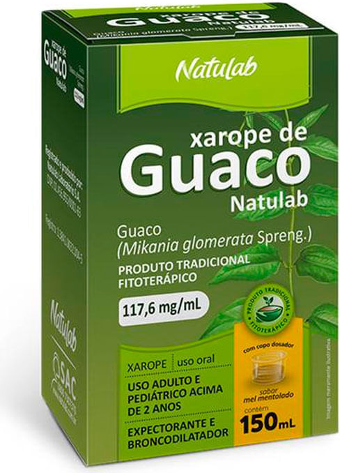 XAROPE GUACO 150ML S/ACUCAR NATULAB