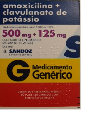 AMOXICILINA+CLAV 500MG CX 21 COMP SANDOZ