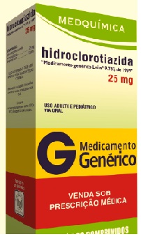 HIDROCLOROTIAZIDA 25MG CX 30 COMP MEDQUIMICA