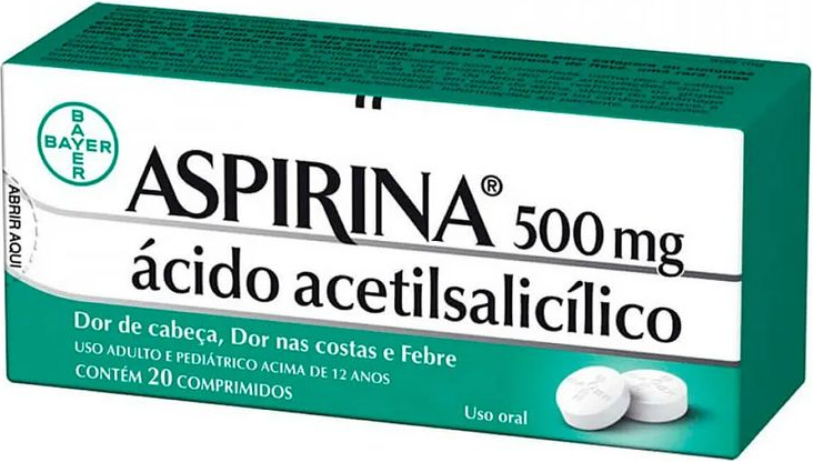 ASPIRINA 500MG CX 100 COMP ACLAR BAYER