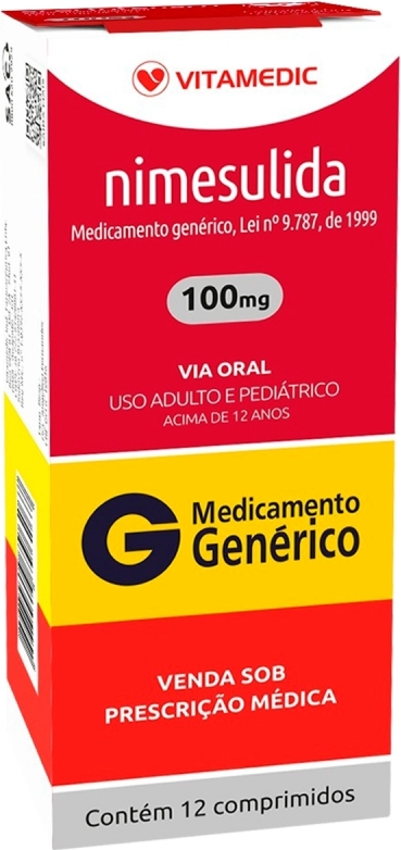 NIMESULIDA 100MG CX 12 COMP VITAMEDIC