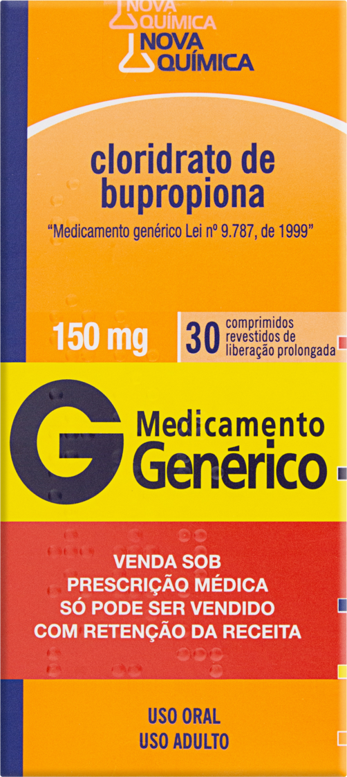BUPROPIONA 150MG CX 30 COMP NOVA QUIMICA