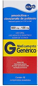 AMOXICILINA+CLAV 500MG CX 12 COMP EMS