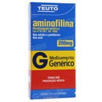 AMINOFILINA 200MG CX 20 COMP TEUTO