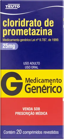 PROMETAZINA 25MG CX 20 COMP TEUTO
