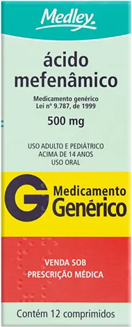 ACIDO MEFENAMICO 500MG CX 12 COMP MEDLEY