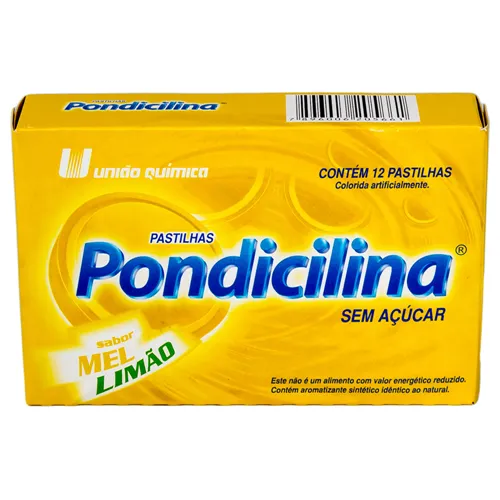 PONDICILINA CX 12 PAST MEL LIMÃO+ VIT C UNIAO QUIMICA