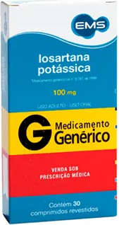 LOSARTANA 100MG CX 30 COMP EMS