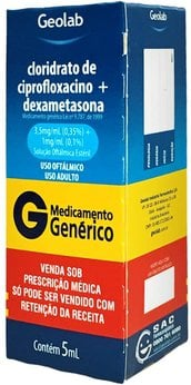 CIPROFLOXACINO+DEXAMETASONA 0,35+0,1% SOL oft 5ML GEOLAB