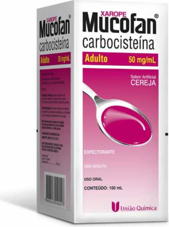 CARBOCISTEINA 50MG XPE 100ML ADU  - MUCOFAN -  UNIAO QUIMICA