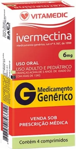 IVERMECTINA 6MG CX 04 COMP VITAMEDIC