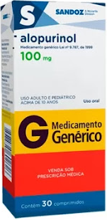 ALOPURINOL 100MG CX 30 COMP SANDOZ