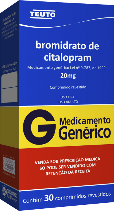 ESCITALOPRAM 20MG CX 30 COMP TEUTO