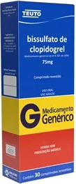 CLOPIDOGREL 75MG CX 30 COMP  TEUTO