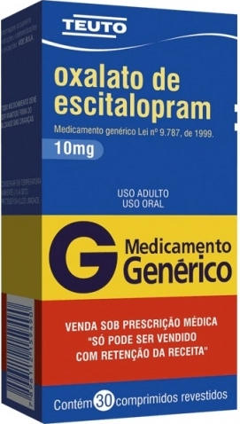ESCITALOPRAM 10MG CX 30 COMP TEUTO