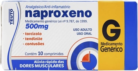 NAPROXENO 500MG CX 10 COMP  - NAPROX -  TEUTO