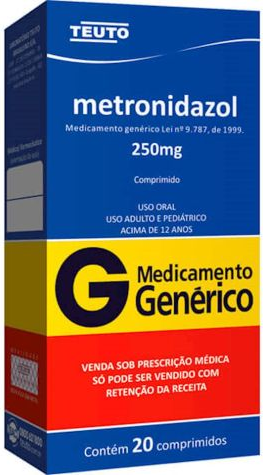 METRONIDAZOL 250MG CX 20 COMP TEUTO