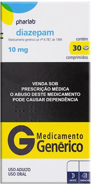 DIAZEPAM 10MG CX 30 COMP PHARLAB
