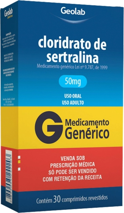 SERTRALINA 50MG CX 30 COMP GEOLAB