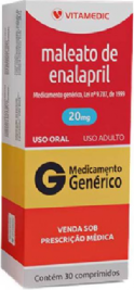 ENALAPRIL 20MG CX 30 COMP VITAMEDIC