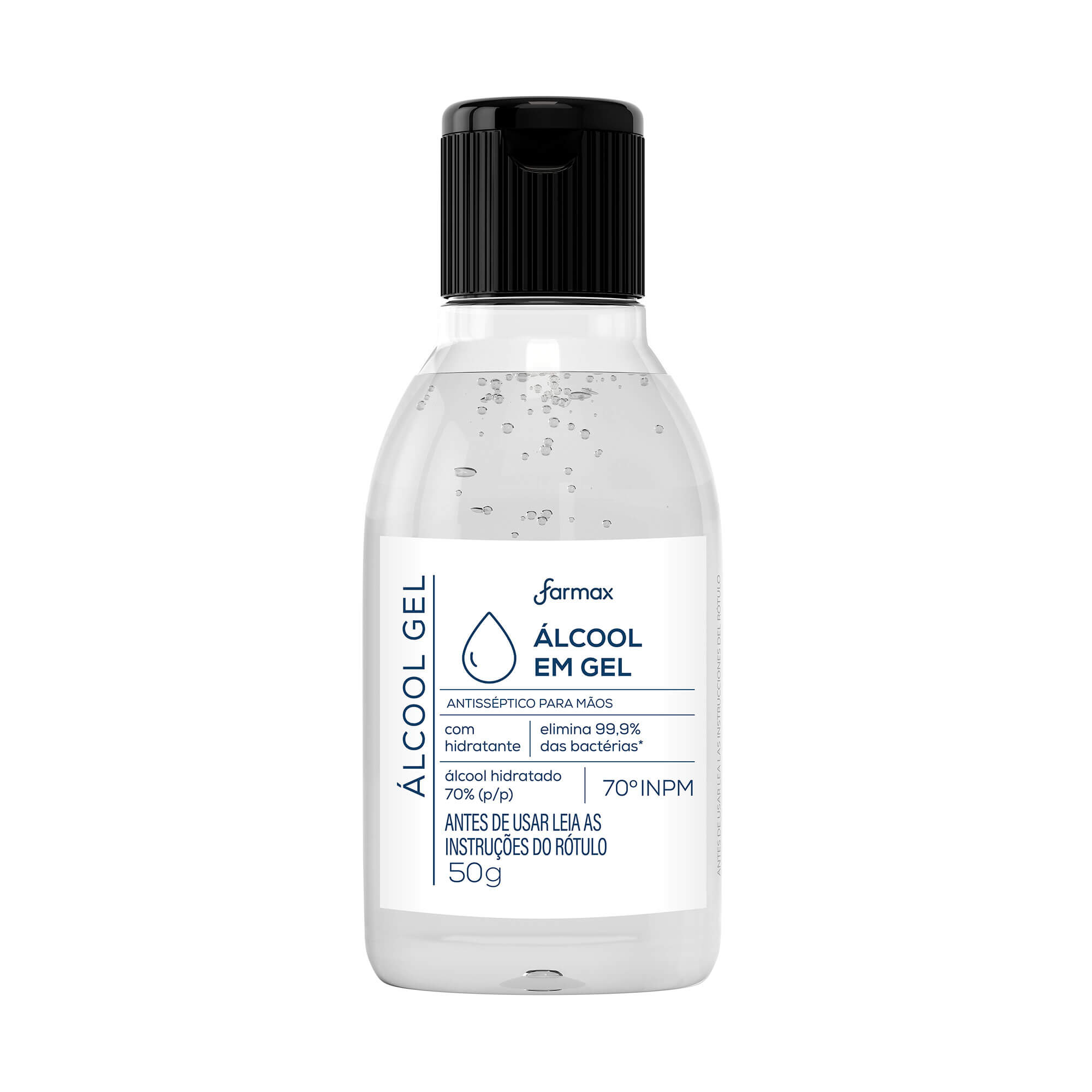 ALCOOL GEL 70% 50G P/MAOS FARMAX