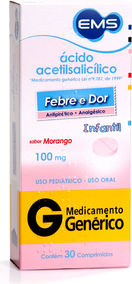 ACIDO ACETILSALICILICO 100MG CX 30 COMP EMS
