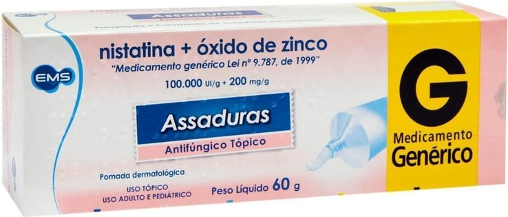 NISTATINA+OXIDO DE ZINCO POM 60G EMS