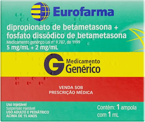 BETAMETASONA INJETAVEL 6 AMP 1ML EUR