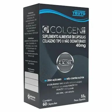 COLGEN II SUP ALIM EM 60 CAPS COLAGENO 40MG TEUTO