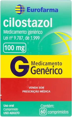 CILOSTAZOL 100MG CX 60 COMP EUROFARMA