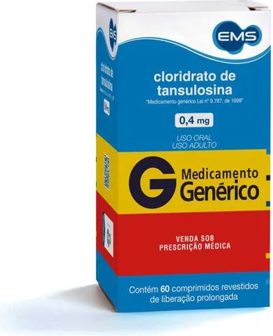 TANSULOSINA 0,4MG CX 60 COMP PROL EMS