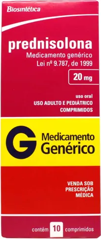 PREDNISOLONA 20MG CX 10 COMP ACHE
