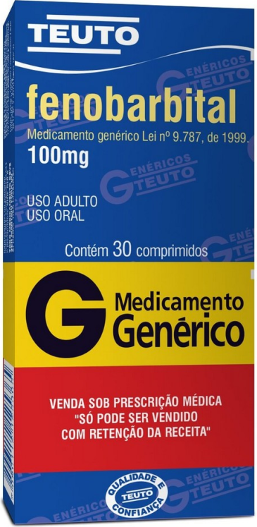 FENOBARBITAL 100MG CX 30 COMP TEUTO