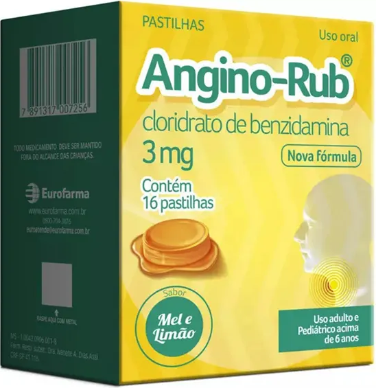 ANGINO RUB CX 16 PAST MELLIMAO EUROFARMA
