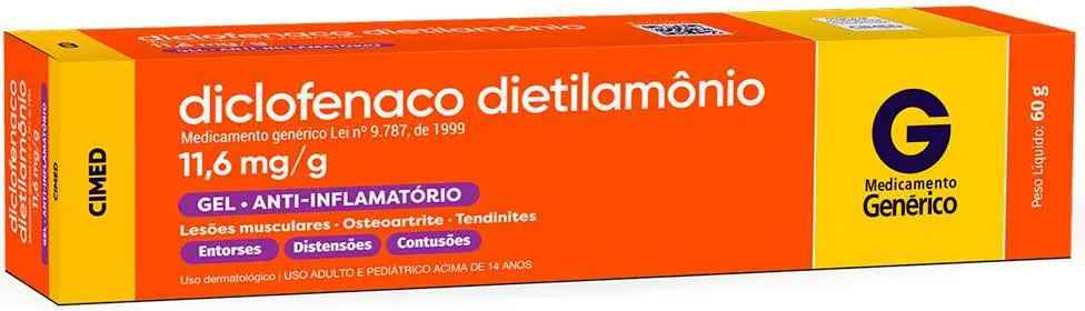 DICLOF DIETILAMONIO 10MG GEL 60G CIMED